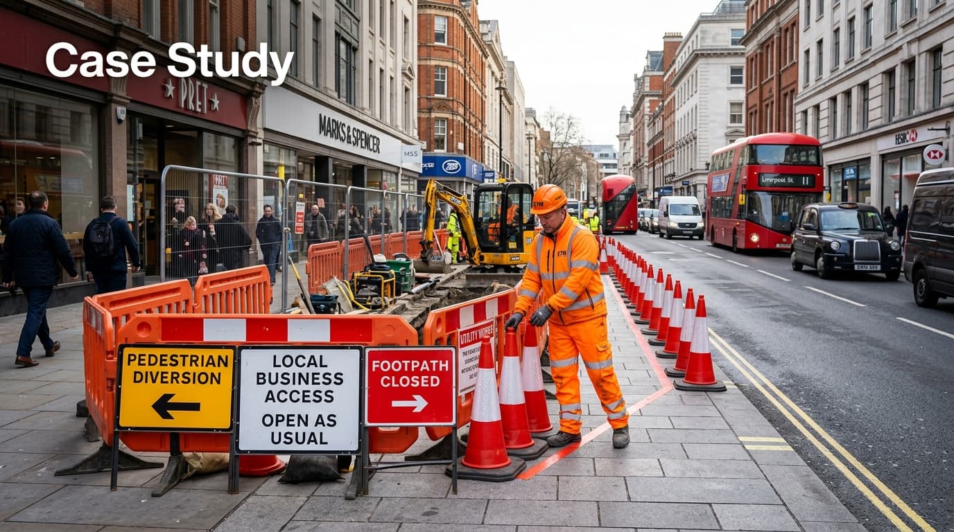 Urban infrastructure works background